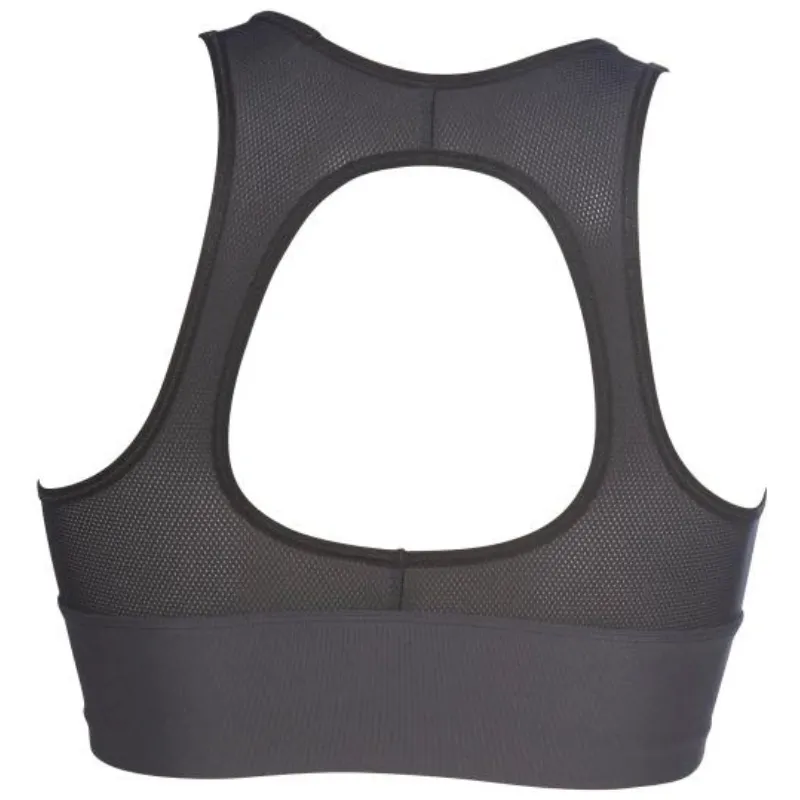 WOMEN'S GYM BRA TOP MESH BACK - PAINT/BLACK