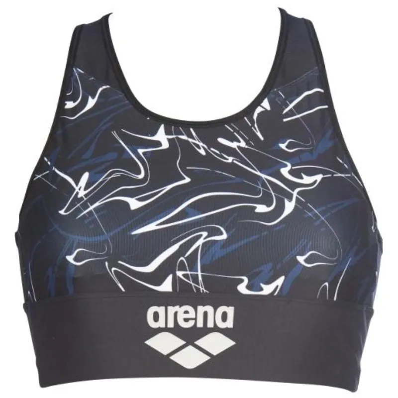 WOMEN'S GYM BRA TOP MESH BACK - PAINT/BLACK