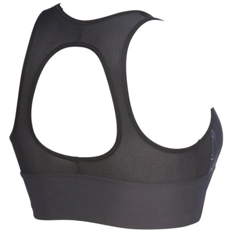 WOMEN'S GYM BRA TOP MESH BACK - PAINT/BLACK