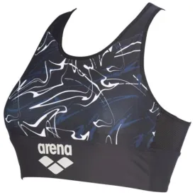 WOMEN'S GYM BRA TOP MESH BACK - PAINT/BLACK