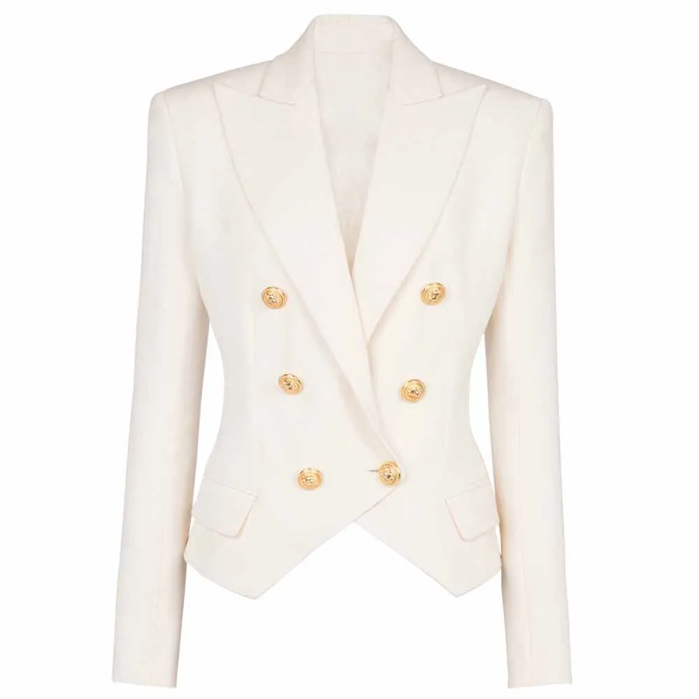 Women's Spring Blazer Double Breasted Tailored Blazer
