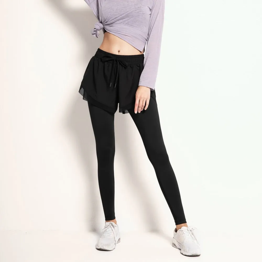Yoga Pants Two Pieces High Waist Running Tights