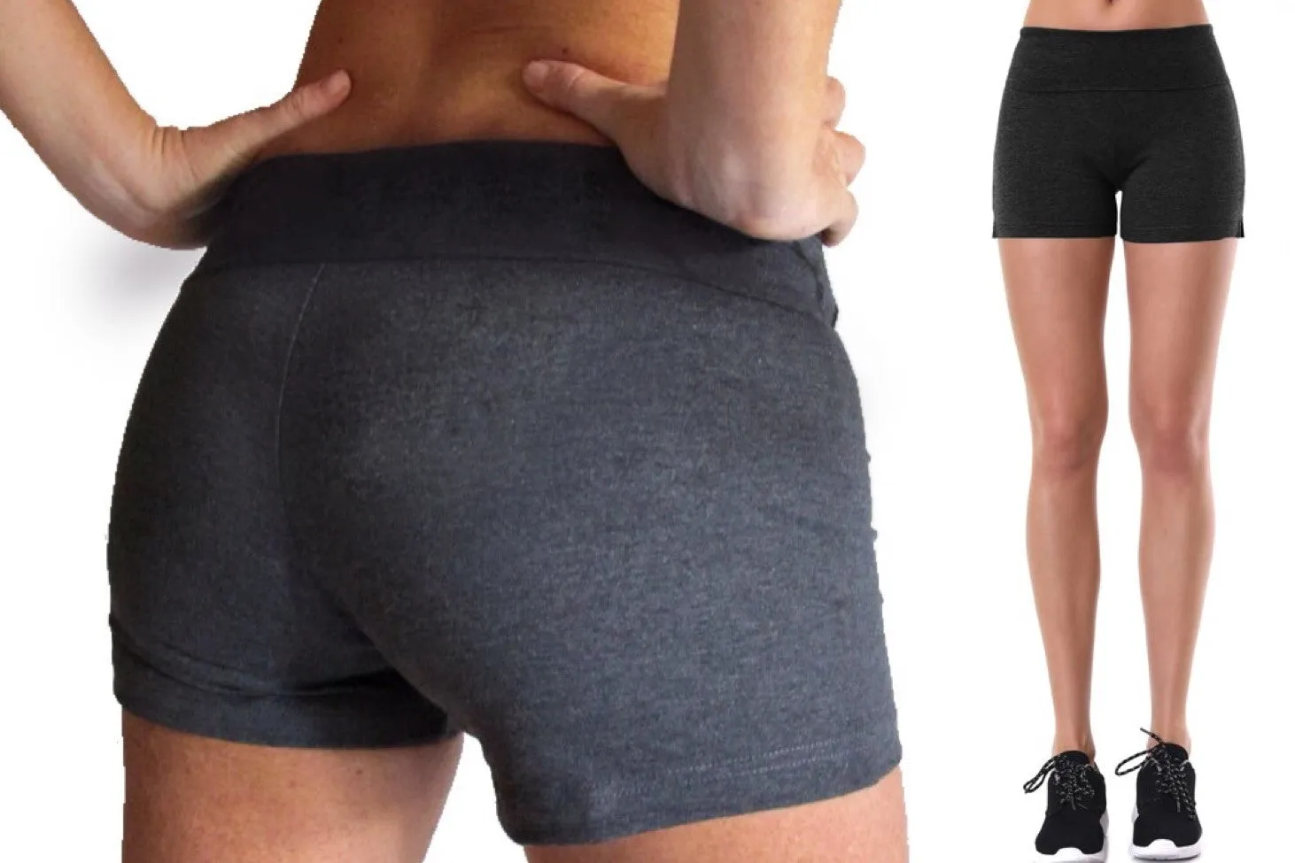 Yoga Shorts with Wide Waistband