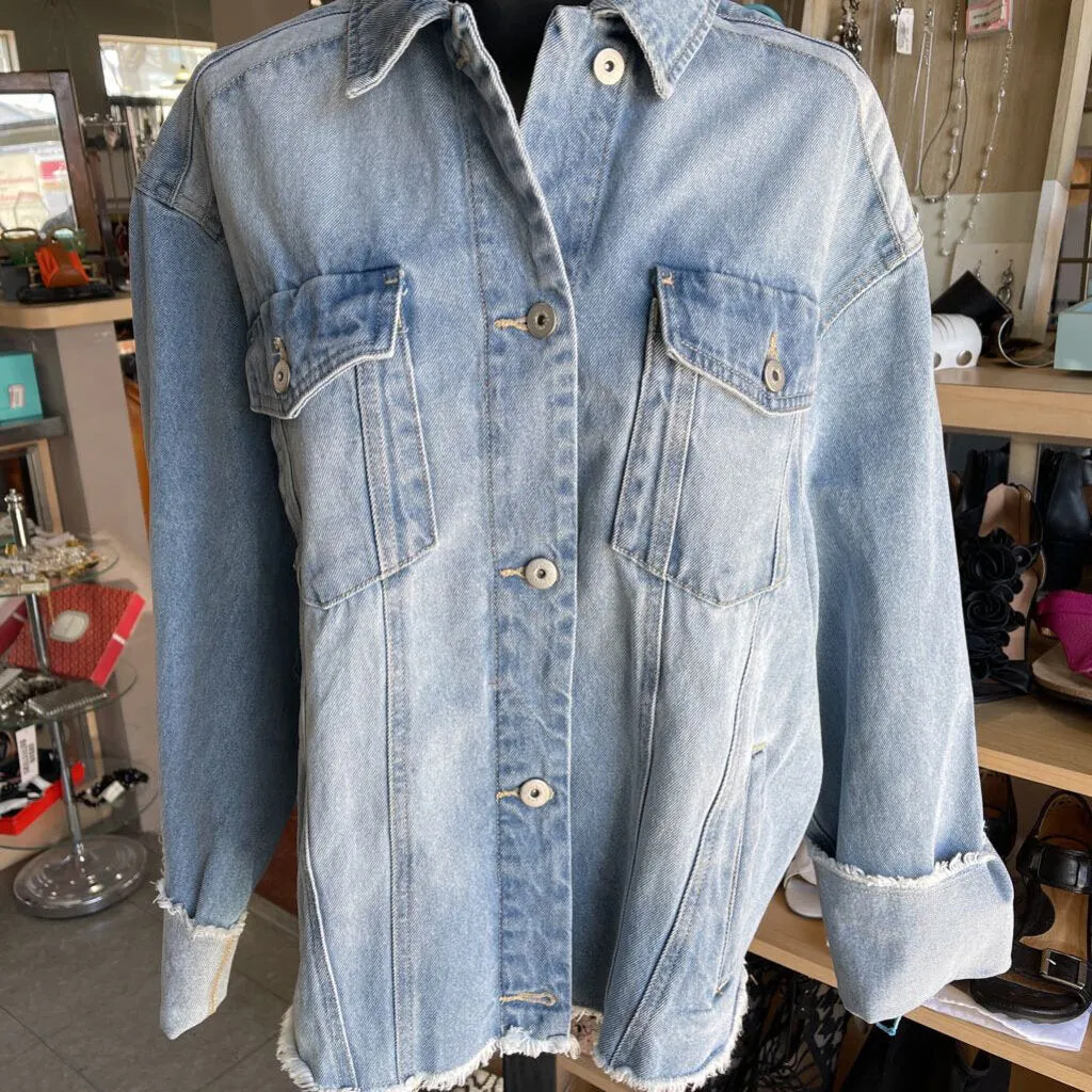 Zara denim jacket NWT L