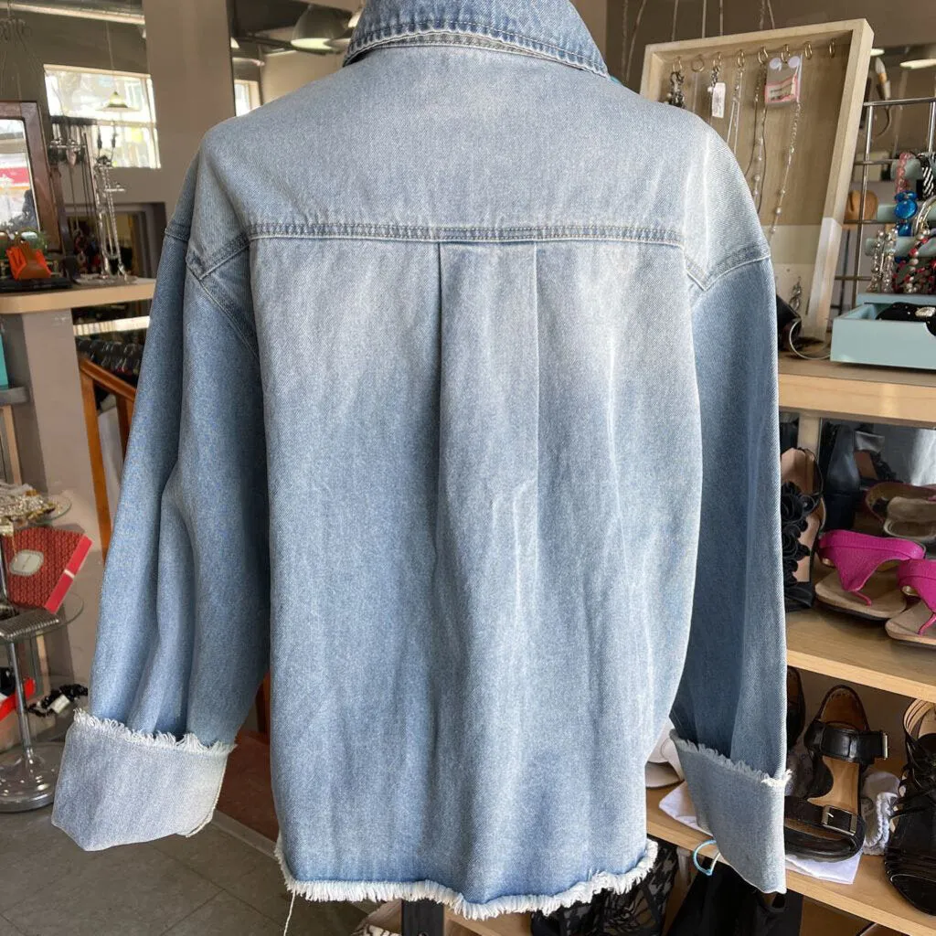 Zara denim jacket NWT L